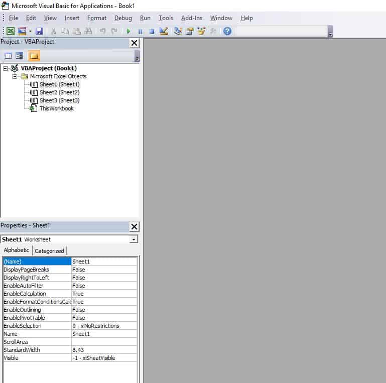 learn excel vba - Fig2 The VBE