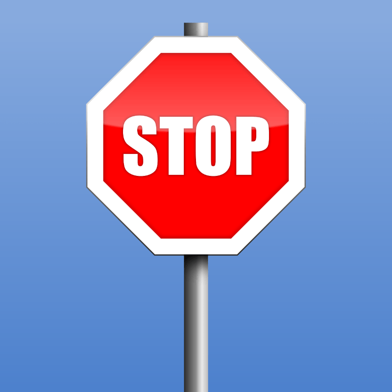 Stop dog barking - stop sign