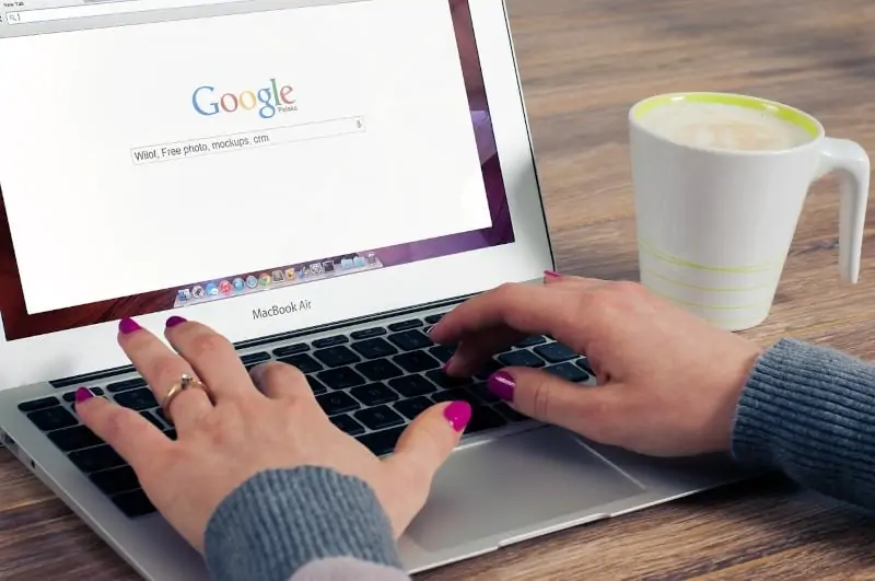 Blogging for fun not profit - google on laptop