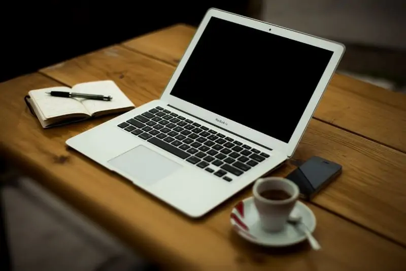 Blogging for fun not profit - home-office macbook & coffee