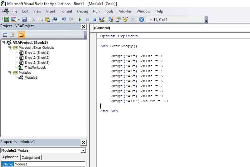 Excel VBA programming concepts - Repetitive Code