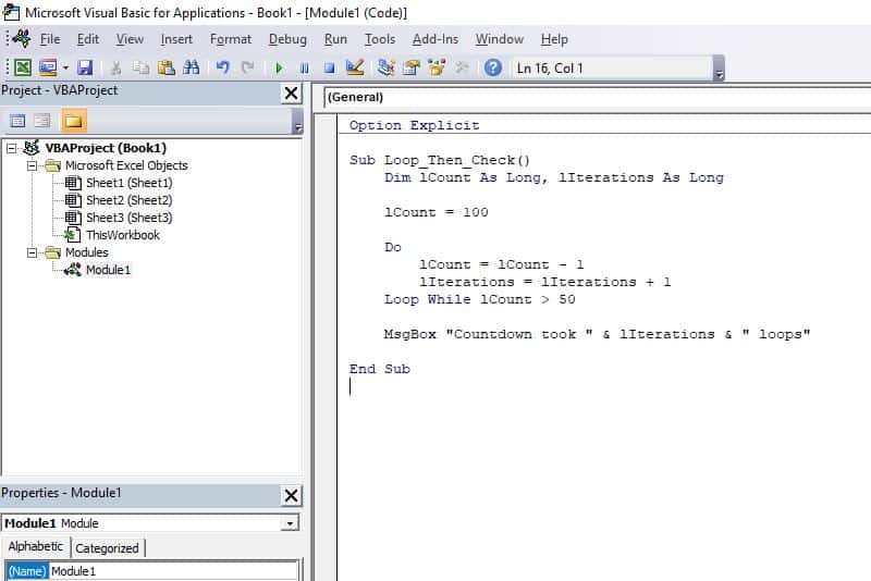 Excel VBA programming concepts - Do Loop2