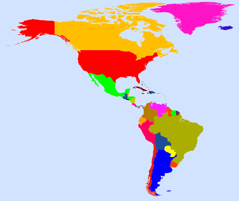 quickly learn 50 us states and capitals - americas continent map