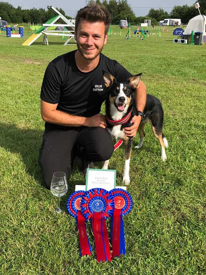 dog trainer interview ollie tatton - ollie and thea with prizes